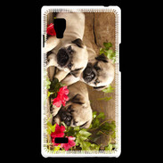 Coque LG Optimus L9 Trio de chiots Carlin