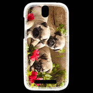 Coque HTC One SV Trio de chiots Carlin