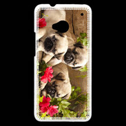 Coque HTC One Trio de chiots Carlin