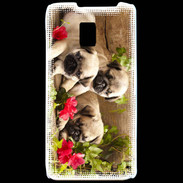 Coque LG P990 Trio de chiots Carlin