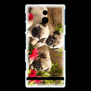 Coque Sony Xperia P Trio de chiots Carlin