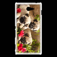 Coque Sony Xperia M2 Trio de chiots Carlin