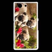 Coque Sony Xperia Z3 Compact Trio de chiots Carlin