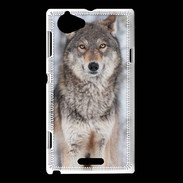 Coque Sony Xperia L Loup gris 150 