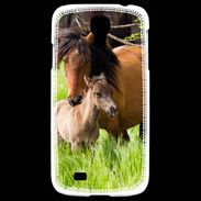 Coque Samsung Galaxy S4 Cheval et poulain