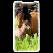 Coque LG P990 Cheval et poulain
