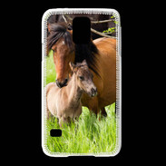 Coque Samsung Galaxy S5 Cheval et poulain
