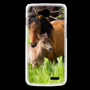 Coque LG L90 Cheval et poulain