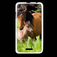 Coque HTC Desire 516 Cheval et poulain
