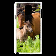 Coque Samsung Galaxy Note 4 Cheval et poulain