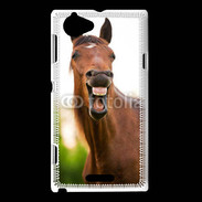 Coque Sony Xperia L hennissement cheval