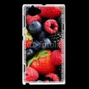 Coque Sony Xperia L fruits rouges