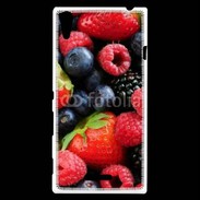 Coque Sony Xperia T3 fruits rouges