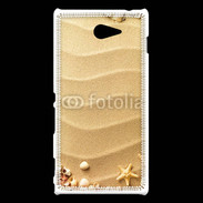 Coque Sony Xperia M2 sable plage