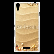 Coque Sony Xperia T3 sable plage