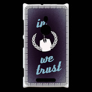 Coque Nokia Lumia 925 In anonymous We trust bleu ZG