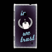 Coque Nokia Lumia 520 In anonymous We trust bleu ZG