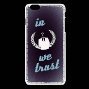 Coque iPhone 6Plus / 6Splus In anonymous We trust bleu ZG