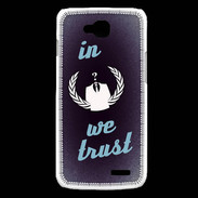 Coque LG L90 In anonymous We trust bleu ZG