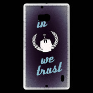 Coque Nokia Lumia 930 In anonymous We trust bleu ZG