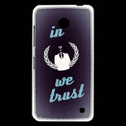Coque Nokia Lumia 630 In anonymous We trust bleu ZG