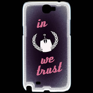 Coque Samsung Galaxy Note 2 In anonymous We trust Rouge ZG