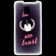 Coque LG P990 In anonymous We trust Rouge ZG