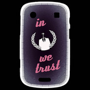 Coque Blackberry Bold 9900 In anonymous We trust Rouge ZG