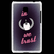 Coque LG Optimus L3 II In anonymous We trust Rouge ZG