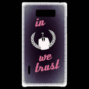 Coque LG Optimus L7 In anonymous We trust Rouge ZG