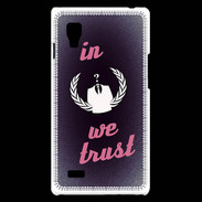 Coque LG Optimus L9 In anonymous We trust Rouge ZG