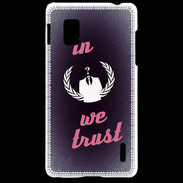 Coque LG Optimus G In anonymous We trust Rouge ZG