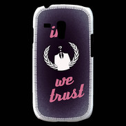 Coque Samsung Galaxy S3 Mini In anonymous We trust Rouge ZG