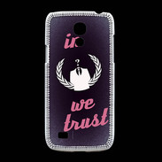 Coque Samsung Galaxy S4mini In anonymous We trust Rouge ZG