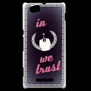 Coque Sony Xperia M In anonymous We trust Rouge ZG