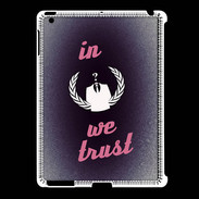 Coque iPad 2/3 In anonymous We trust Rouge ZG
