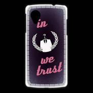 Coque LG Nexus 5 In anonymous We trust Rouge ZG