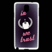 Coque Samsung Galaxy Note 3 In anonymous We trust Rouge ZG