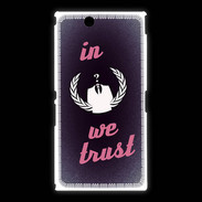 Coque Sony Xpéria Z Ultra In anonymous We trust Rouge ZG
