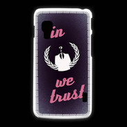 Coque LG L5 2 In anonymous We trust Rouge ZG