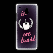 Coque HTC One Mini In anonymous We trust Rouge ZG