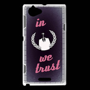 Coque Sony Xperia L In anonymous We trust Rouge ZG