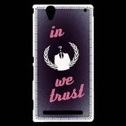Coque Sony Xperia T2 Ultra In anonymous We trust Rouge ZG
