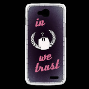 Coque LG L90 In anonymous We trust Rouge ZG