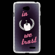 Coque LG L70 In anonymous We trust Rouge ZG