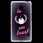 Coque LG F6 In anonymous We trust Rouge ZG