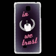 Coque LG F5 In anonymous We trust Rouge ZG
