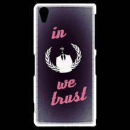 Coque Sony Xperia Z2 In anonymous We trust Rouge ZG