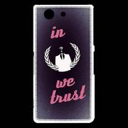 Coque Sony Xperia Z3 Compact In anonymous We trust Rouge ZG