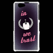 Coque Sony Xperia Z1 Compact In anonymous We trust Rouge ZG